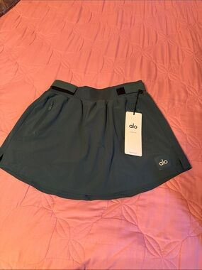 ALO Yoga High-Waist Mini Skirt in Deep Teal